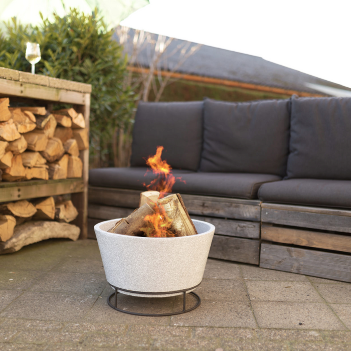 ESSCHERT DESIGN Concrete Look Ceramic Fire Bowl