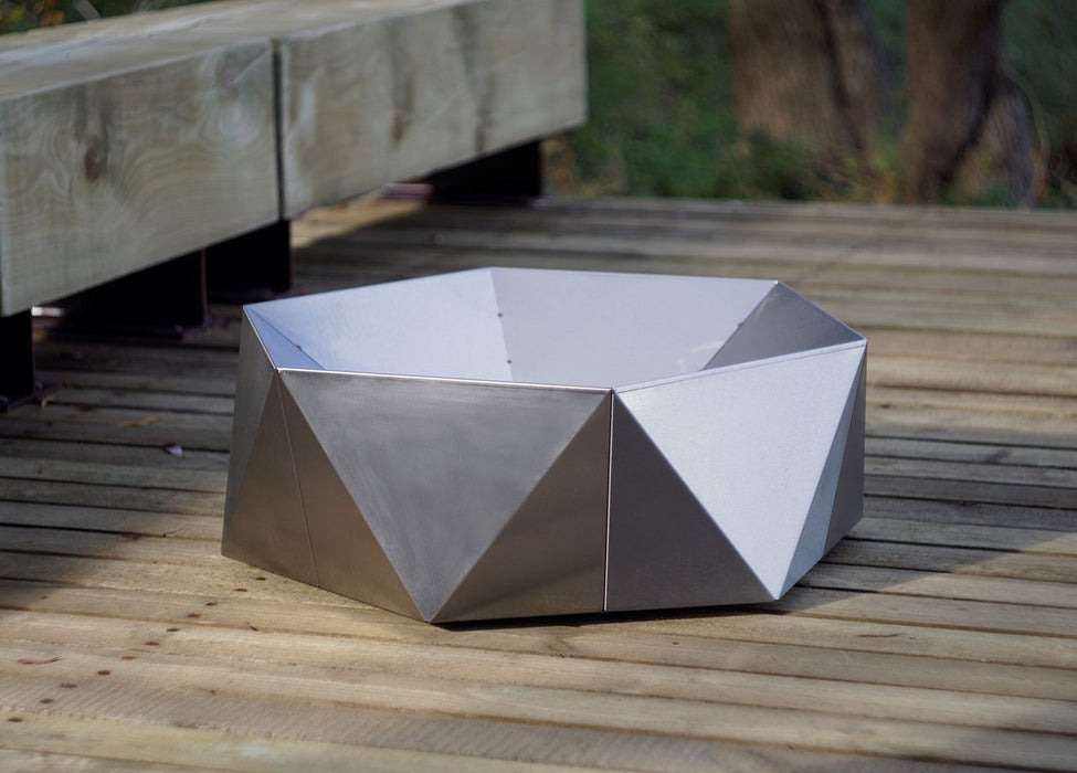 ALFRED RIESS Šešiakampis Stainless Steel Fire Pit